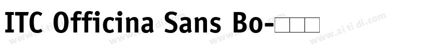 ITC Officina Sans Bo字体转换
